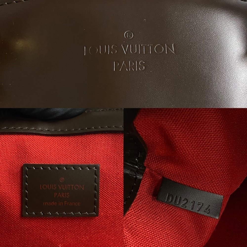 LOUIS VUITTON Brown Damier Leather Tote Bag - Picture 3 of 9